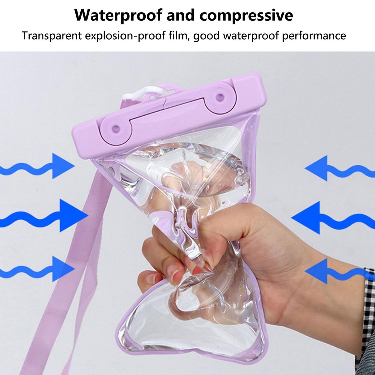 Phone Waterproof Pouch Underwater Filming Phone Waterproof Bag Purple