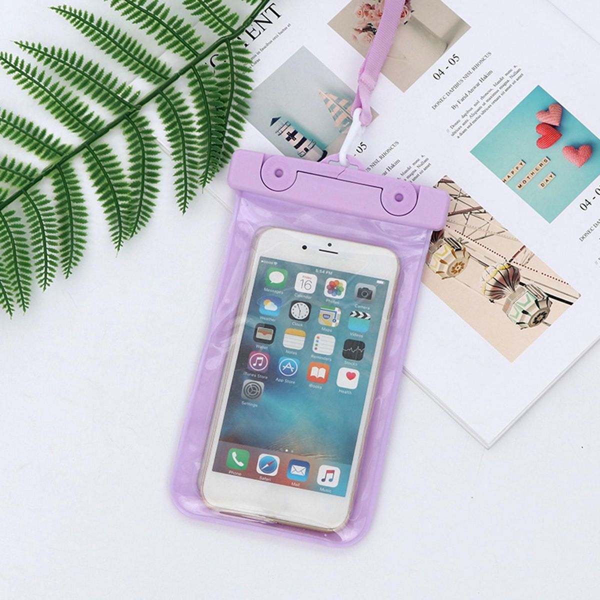 Phone Waterproof Pouch Underwater Filming Phone Waterproof Bag Purple