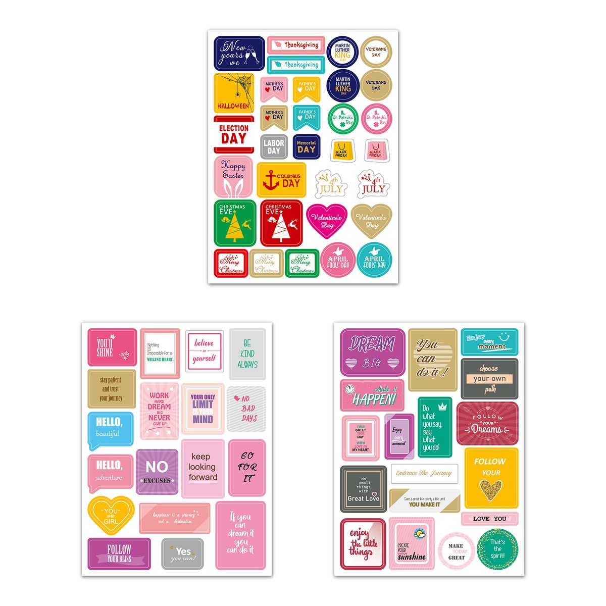 12 Sheets Essentials Planner Sticker Weekly Daily Schedule