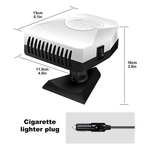 Car Heater 12V Portable Defrost Defog Fan, 2 In 1