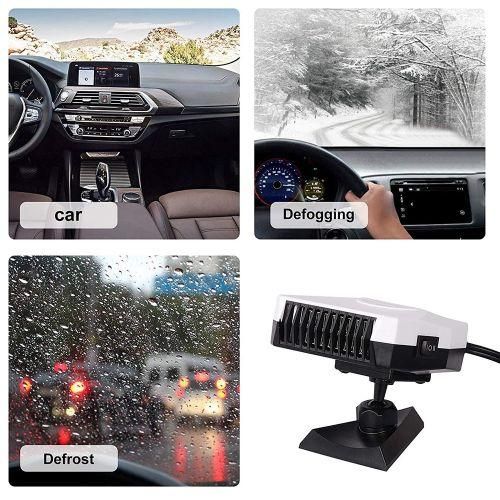 Car Heater 12V Portable Defrost Defog Fan, 2 In 1