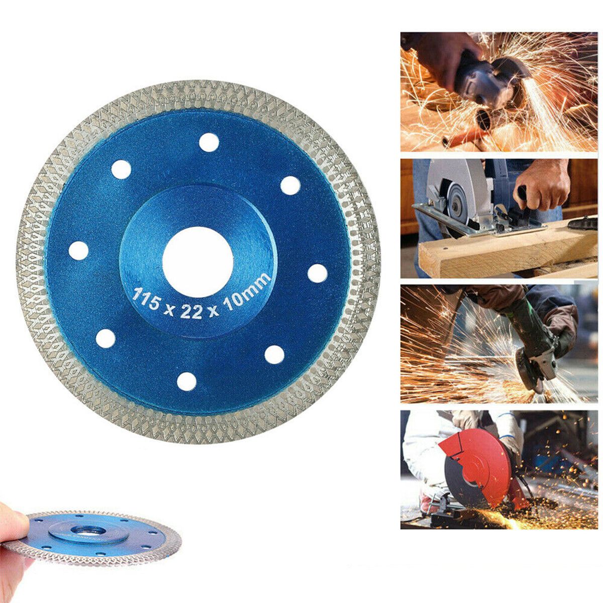 Cuts Porcelain Tile Diamond Dry Cutting-Blades Disc Grinder