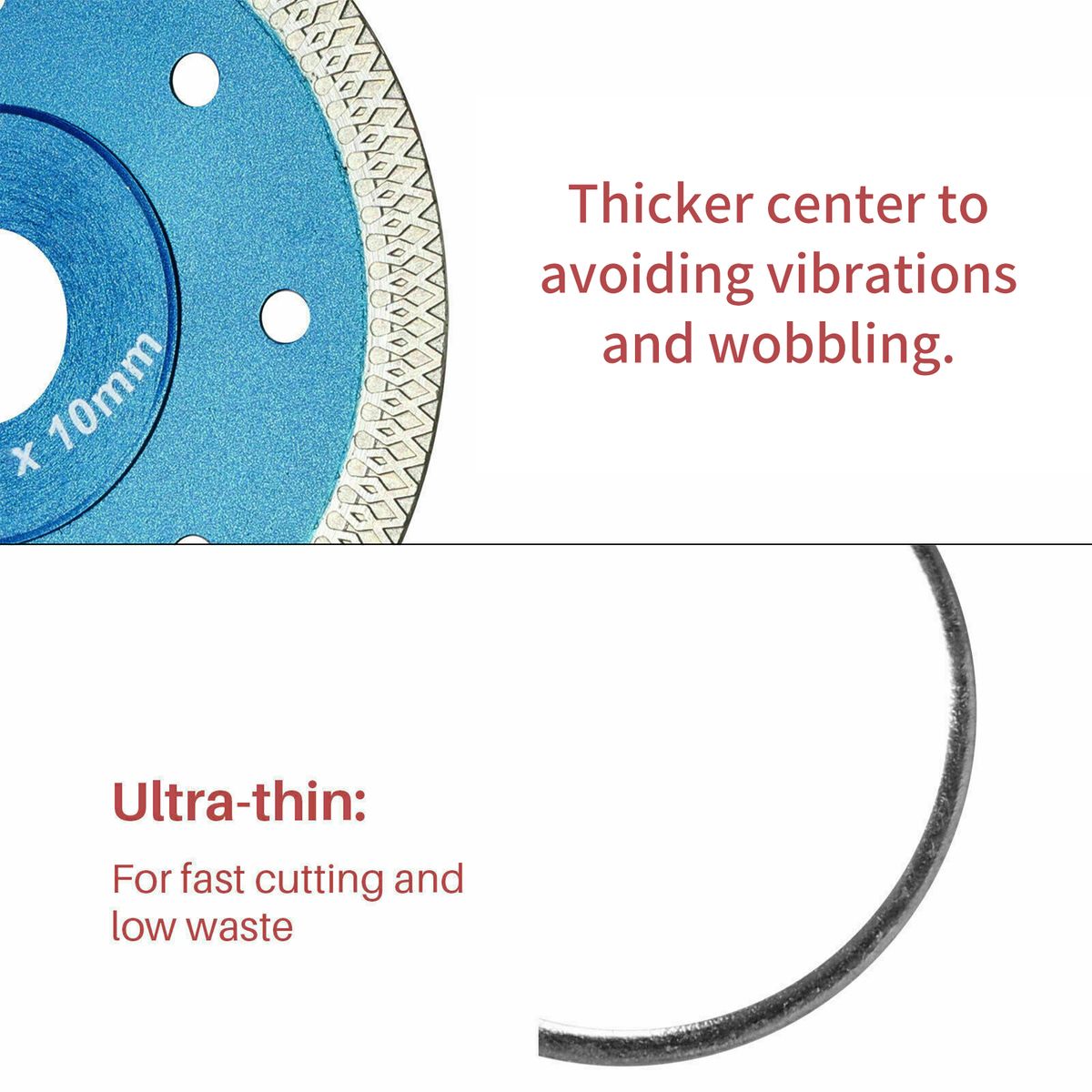 Cuts Porcelain Tile Diamond Dry Cutting-Blades Disc Grinder