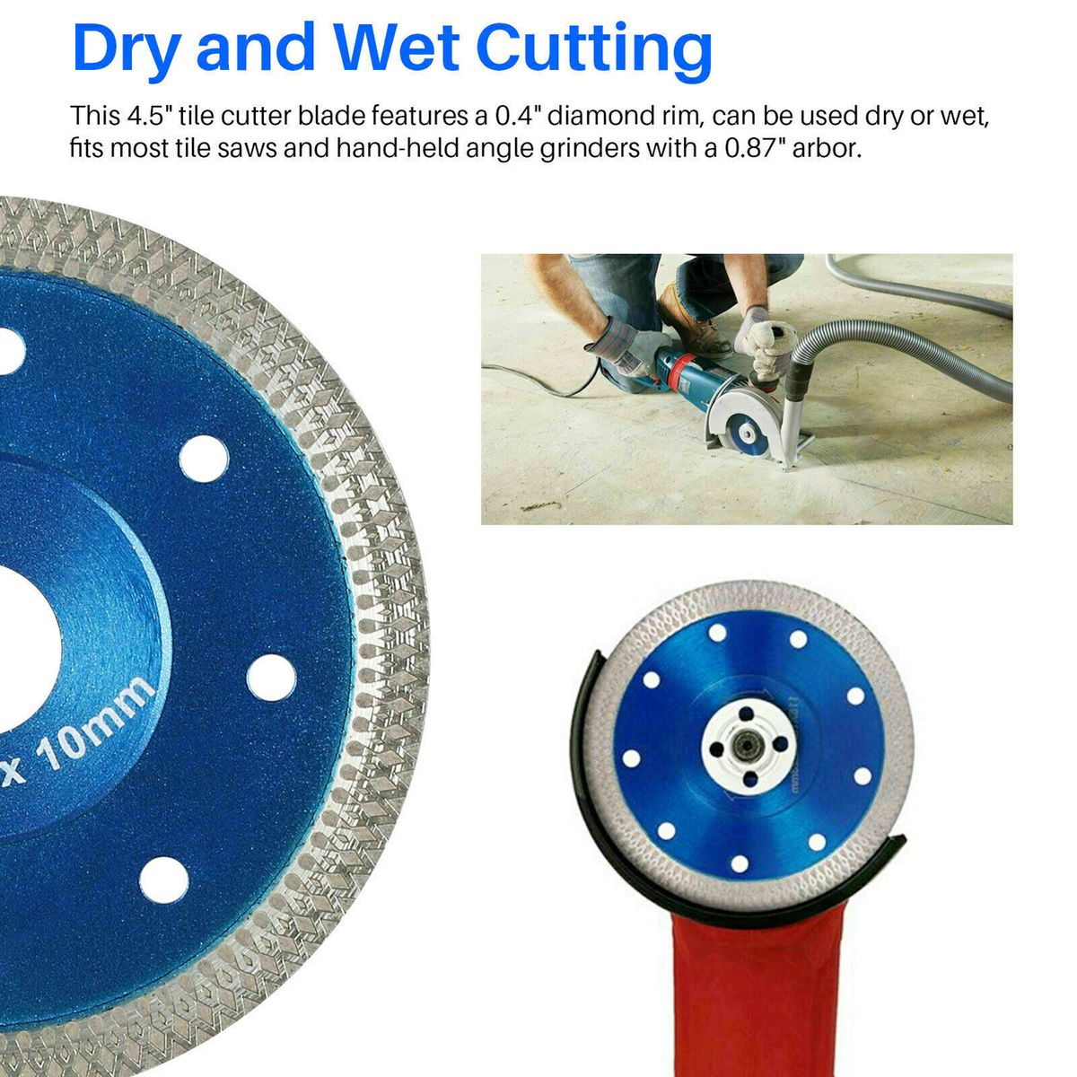 Cuts Porcelain Tile Diamond Dry Cutting-Blades Disc Grinder