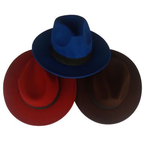 3 In 1 Fedora Hat Wine Red, Blue, Coffee