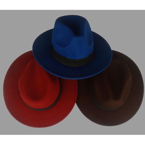 3 In 1 Fedora Hat Wine Red, Blue, Coffee