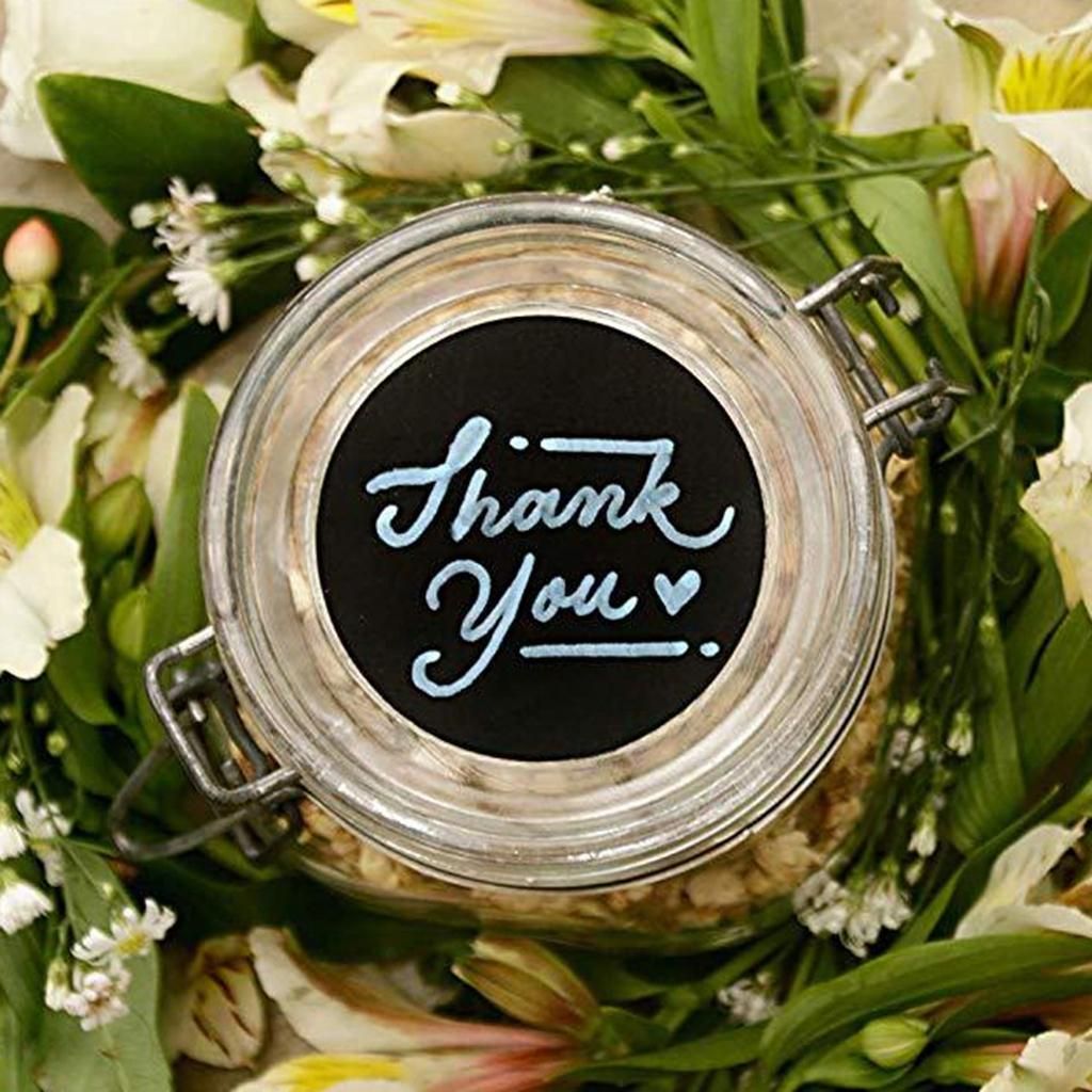 Round Chalkboard Labels 120 Pc, Pantry Storage Stickers For Jars