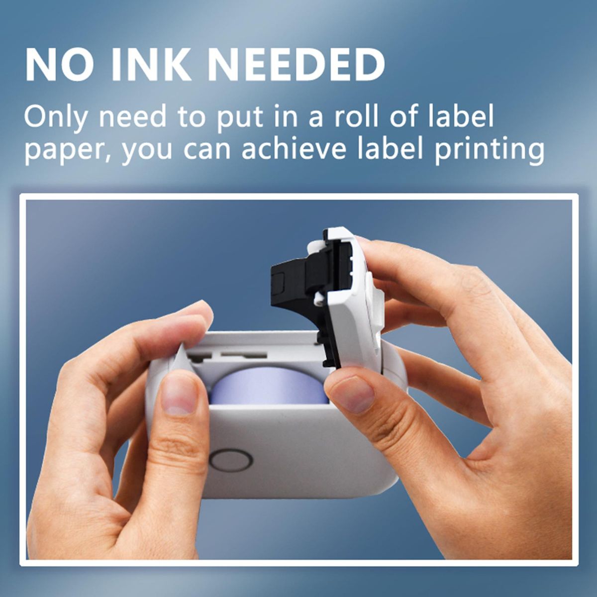 Mini Label Maker Machine Pocket Labeler Sticker Thermal Printer for Organizing Adhesive Tag DIY Date Journal Study Sticker Labeling Machine Wireless BT Connect Compatible with iOS Android for Retail Store Home Kitchen & Offic
