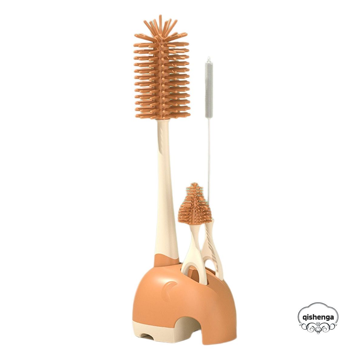 Silicone Baby Bottle Brush Set 360° Rotation Bottle
