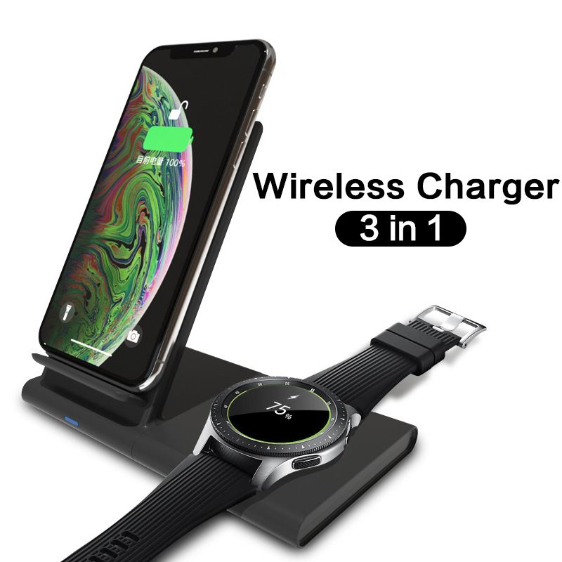 3 In 1 Fast Wireless Charging Pad For Samsung Galaxy Watch