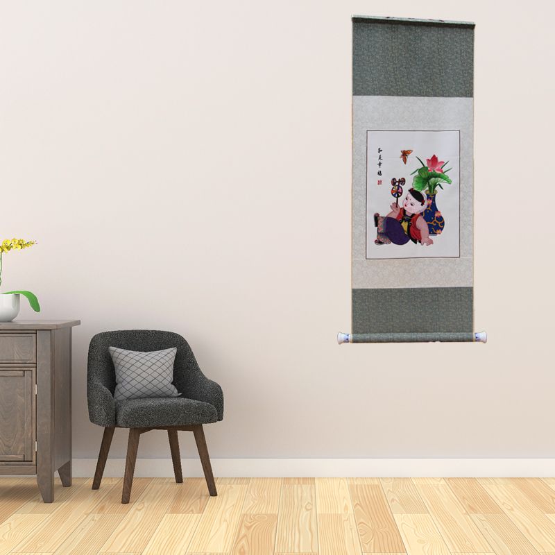 Chinese Style Shu Embroidery Product-Jinzhu New Year Pictures, Chinese Classical Art Style, Exquisite Embroidery Craftsmanship, Meticulous Embroidery, Lively Stitches, Beautiful Patterns