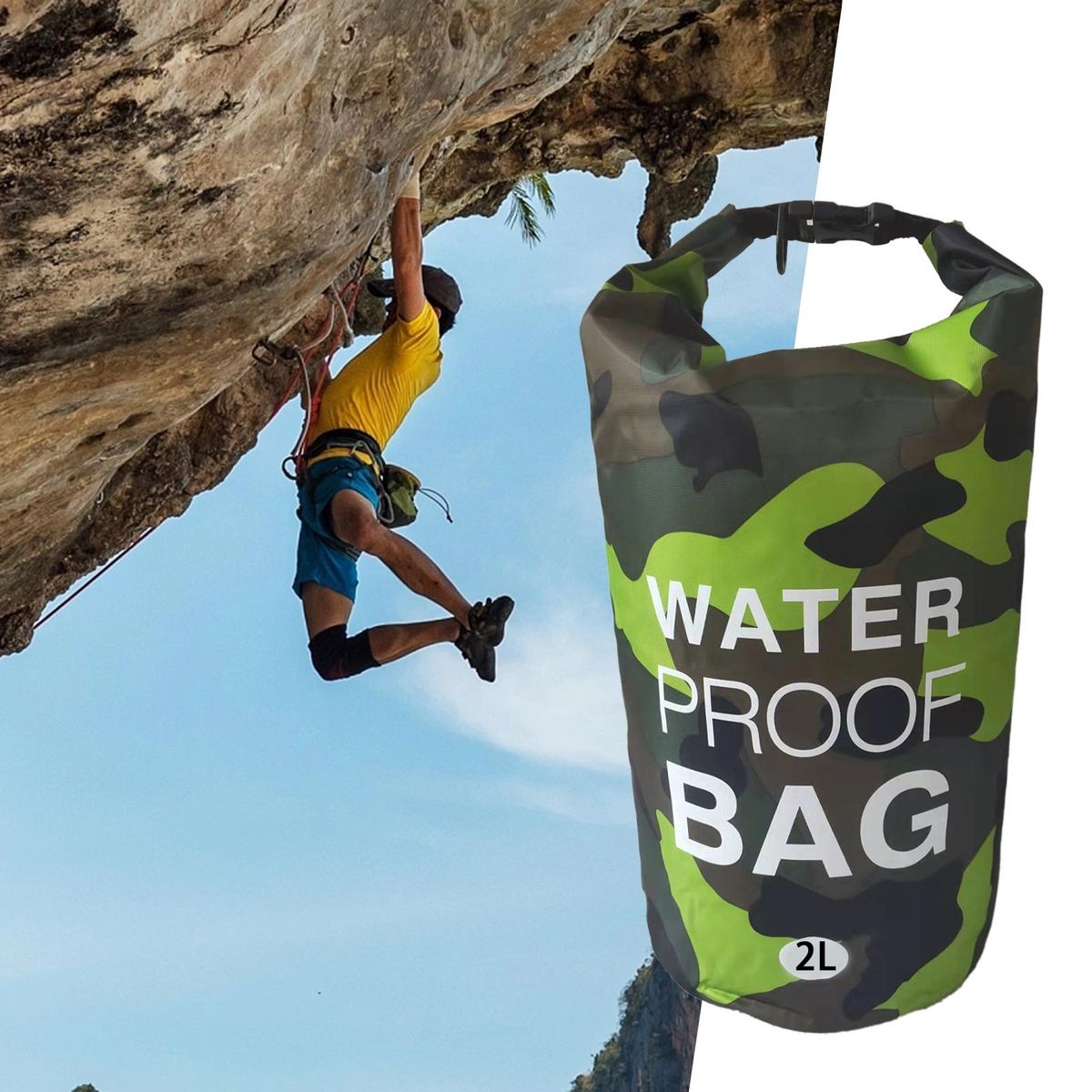 1 Set Rafting Bag Duffle Bag Snorkeling Diving Pouch Grass  Green