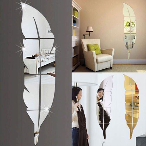 Decorative Mirrors 1 X HOT 3D Feather Mirror