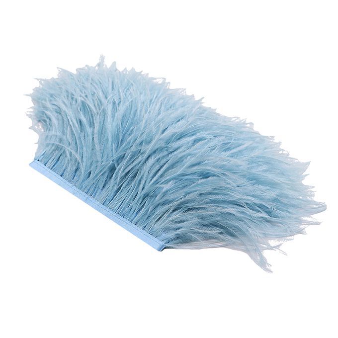 Ostrich Feathers Feather Strips Of Fabric 1 Yard - Ideas Light Blue