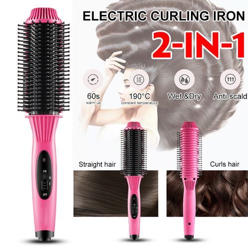 2 In1 220V Curling Iron Hair Straightener Salon Curler White