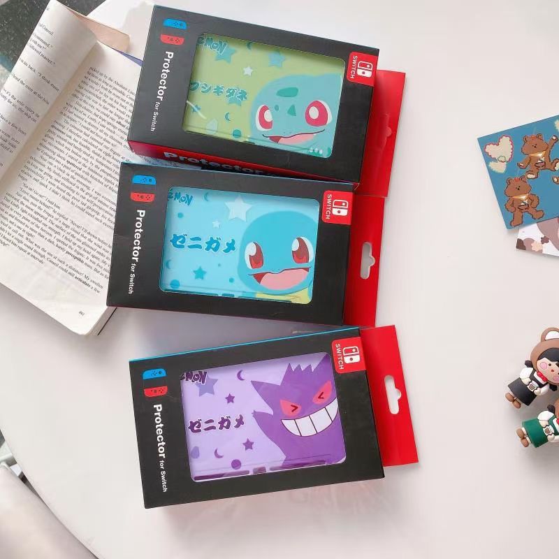 Pokemon Gengar Squirtle Bulbasaur TPU Soft Case For Nintendo Switch/OLED Game Console Controller NS Gaming Accessories