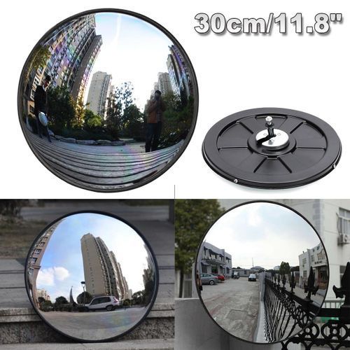 30cm/12'' Wide Angle Security Curved Convex Road Mirror Traffic Driveway Safety