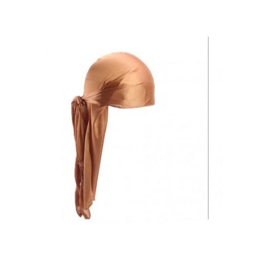 Luxury Plain Silk Durag - Brown