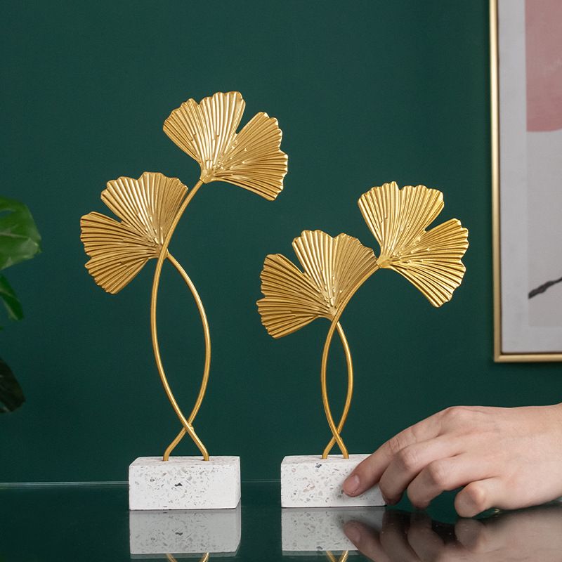 Ins Nordic Iron Turtle Back Leaf Decoration Creative Ginkgo
