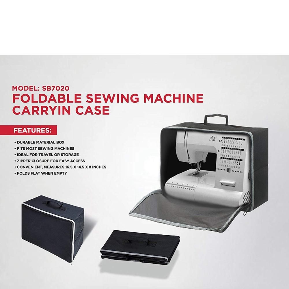 Handle Sewing Machine Cover Dust Proof Protective Tote Bag Travel Wear Resistant Zipper Closure Carrying Case Universal