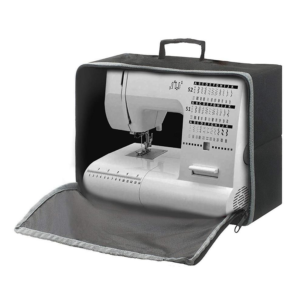 Handle Sewing Machine Cover Dust Proof Protective Tote Bag Travel Wear Resistant Zipper Closure Carrying Case Universal