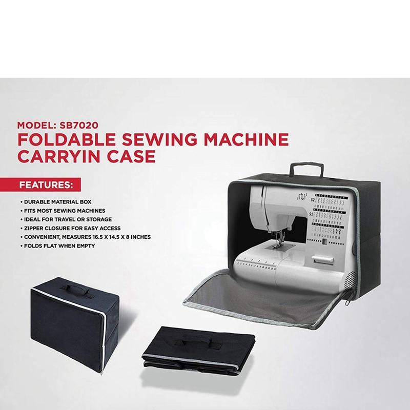 Handle Sewing Machine Cover Dust Proof Protective Tote Bag Travel Wear Resistant Zipper Closure Carrying Case Universal