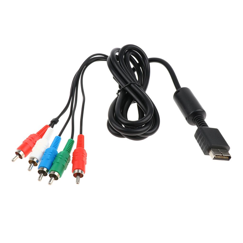 Composite AV   Video Cable Lead Scart 5 RCA Cord For Sony PS2 PS3
