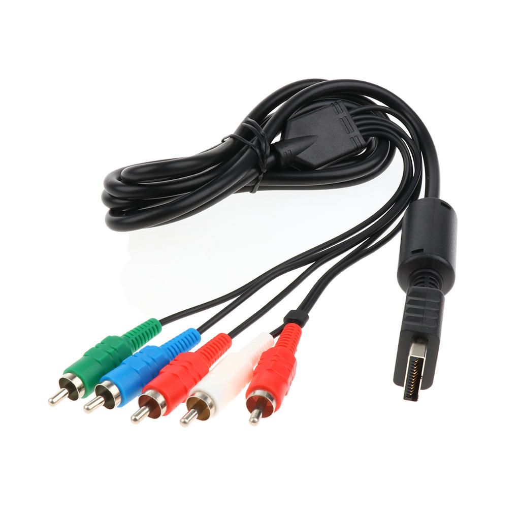 Composite AV   Video Cable Lead Scart 5 RCA Cord For Sony PS2 PS3