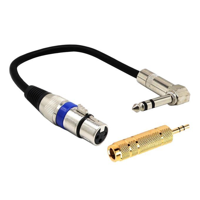 TRS 1/4inch Stereo Male To XLR Female Audio Cable + 3.5mm To 6.35mm