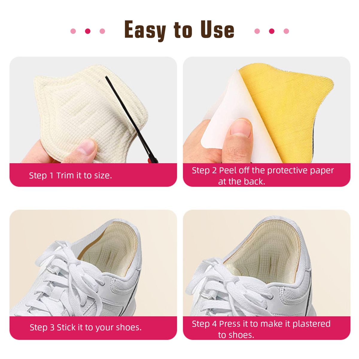 Anti Slip Shoe Pads Heel Insoles Protectors Cushions Inserts