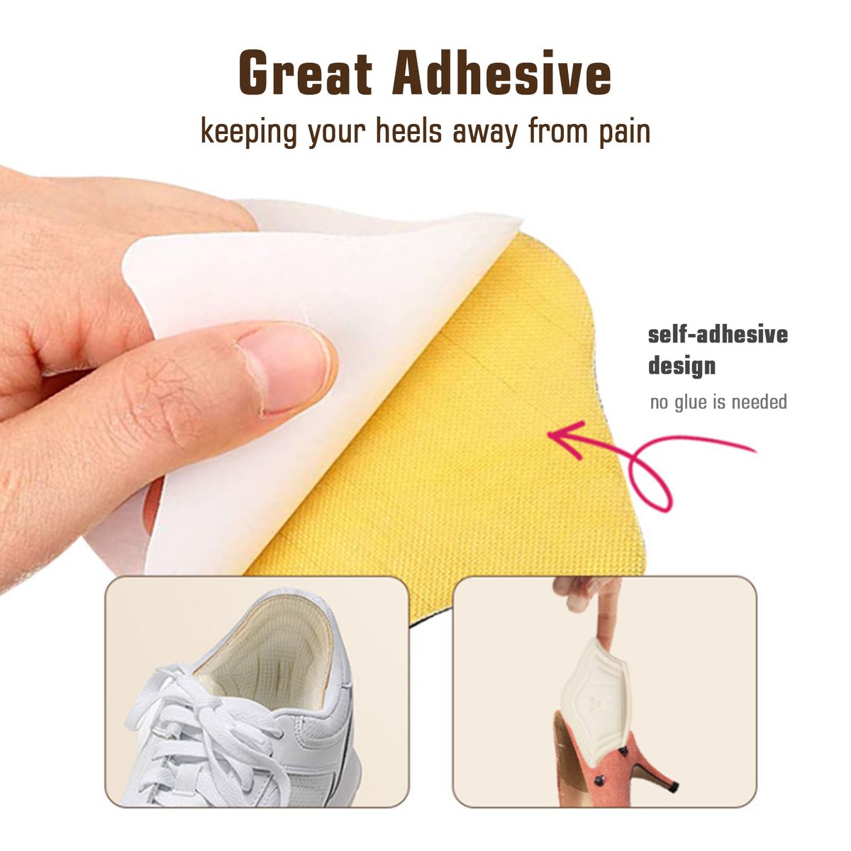 Anti Slip Shoe Pads Heel Insoles Protectors Cushions Inserts