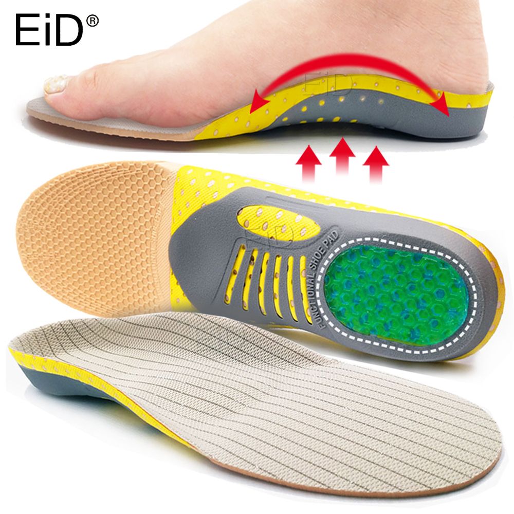 EiD PVC Orthopedic Insoles Orthotics Flat Foot Health Sole Pad For Shoes Insert Arch Support Pad For Plantar Fasciitis Feet Care Massage XO Pads
