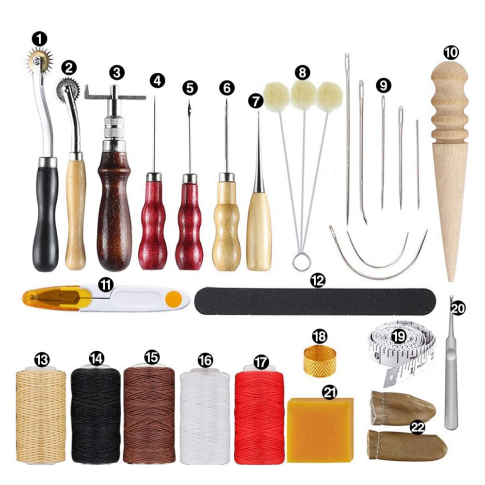 30pcs Leather Tool Kit Leather Working Tools Basic Leather