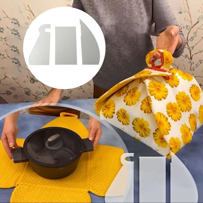 1 Set Casserole Storage Bag Patchwork Template Pot Bowl Carry Bag DIY