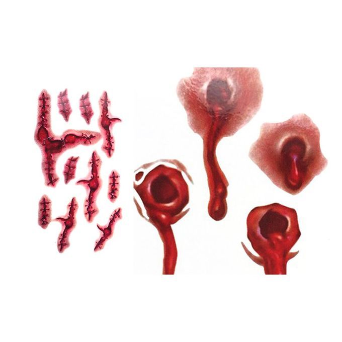 Halloween   S Ab Blood Spe Ial  Ostume   Zombie S Ars Tattoos-bloody-S-251