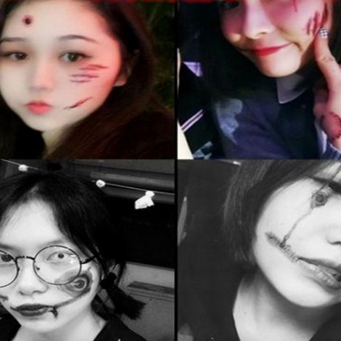 Halloween   S Ab Blood Spe Ial  Ostume   Zombie S Ars Tattoos-bloody-S-251