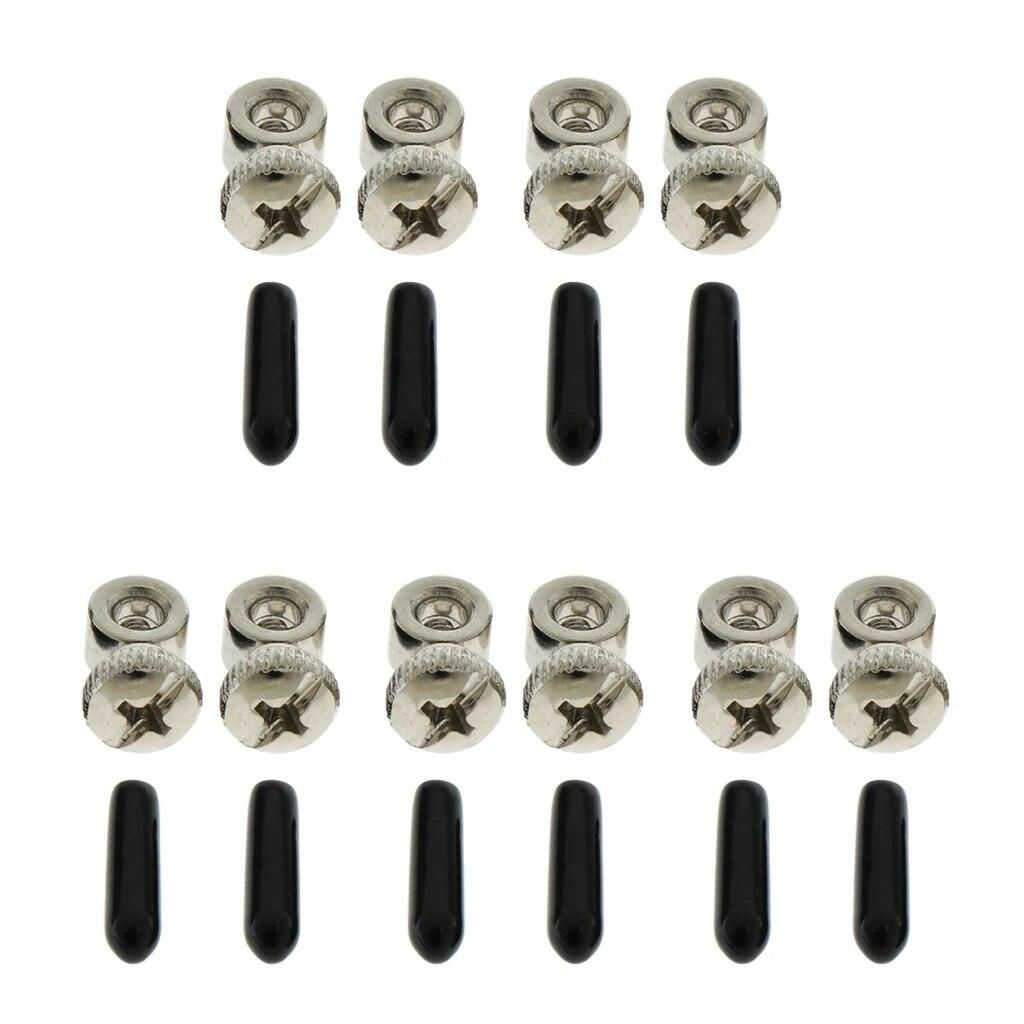 5x Replacement Speed Jump Rope Cable Adjustable Screws with End Cap Cover for Skipping Cable Workout Most Cable Skipping Ropes