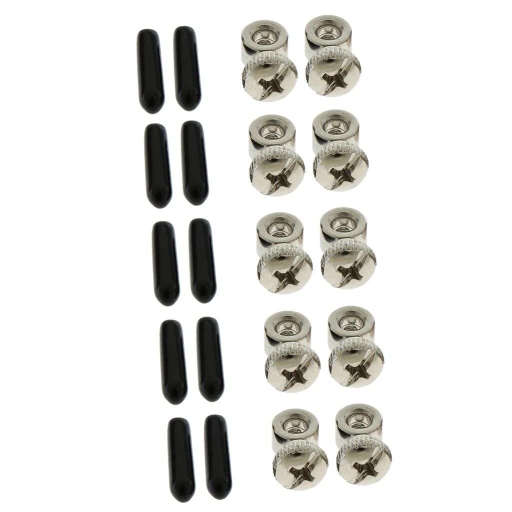 5x Replacement Speed Jump Rope Cable Adjustable Screws with End Cap Cover for Skipping Cable Workout Most Cable Skipping Ropes