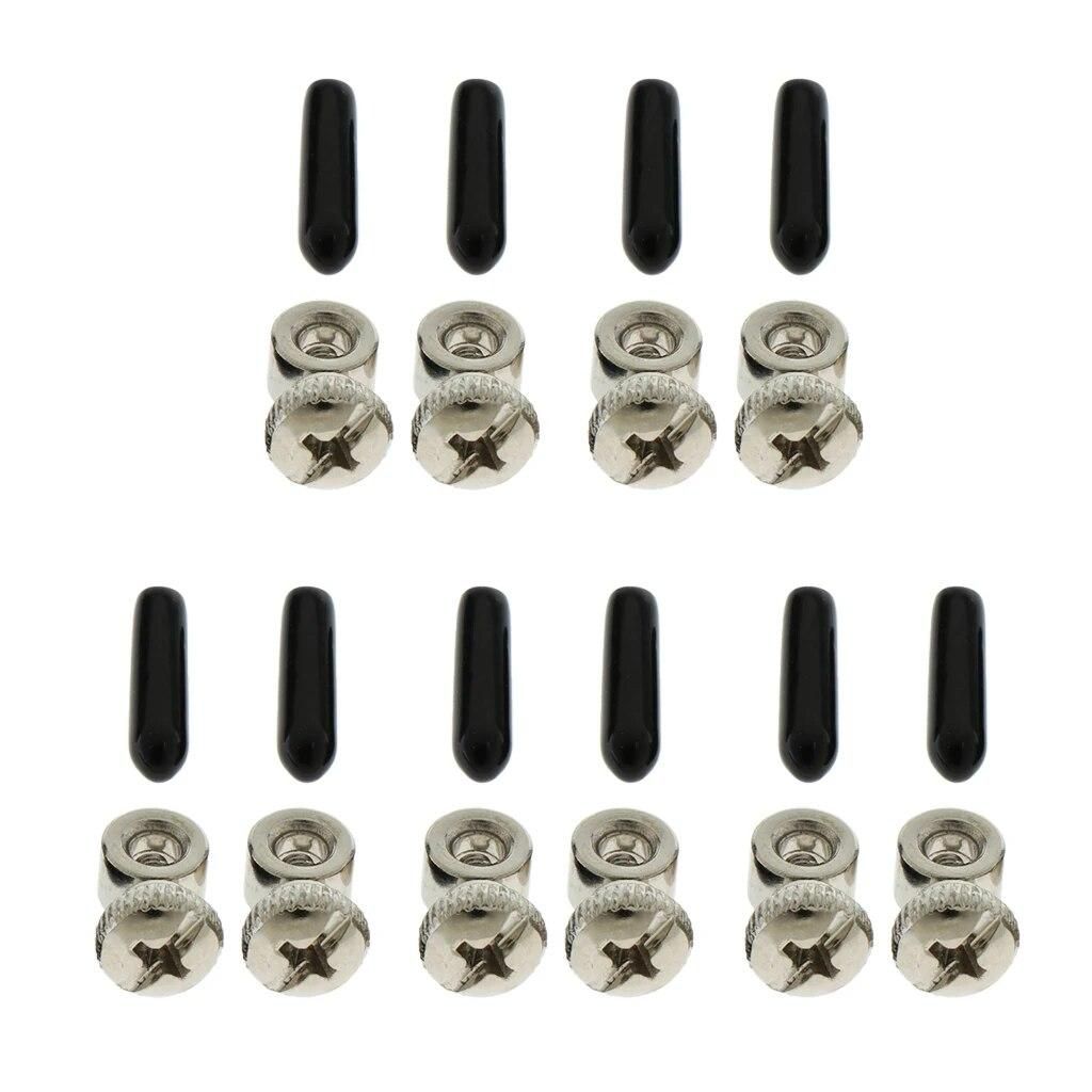 5x Replacement Speed Jump Rope Cable Adjustable Screws with End Cap Cover for Skipping Cable Workout Most Cable Skipping Ropes