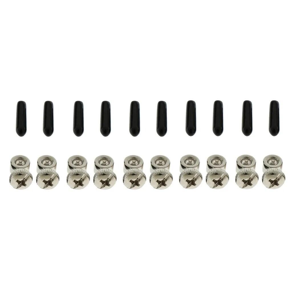 5x Replacement Speed Jump Rope Cable Adjustable Screws with End Cap Cover for Skipping Cable Workout Most Cable Skipping Ropes