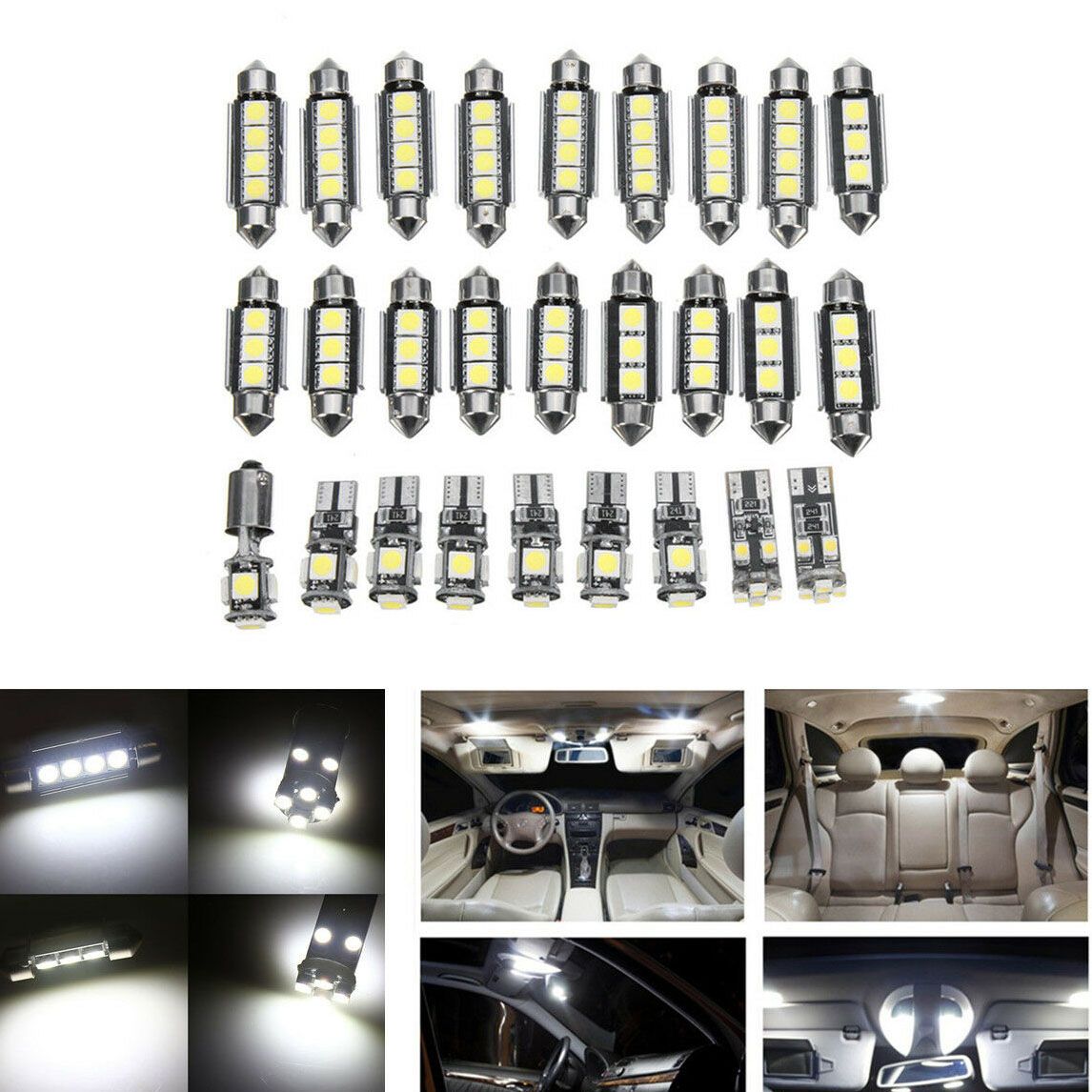 27Pcs White In-Car Led Light Kit For Mercedes-Benz E-Class