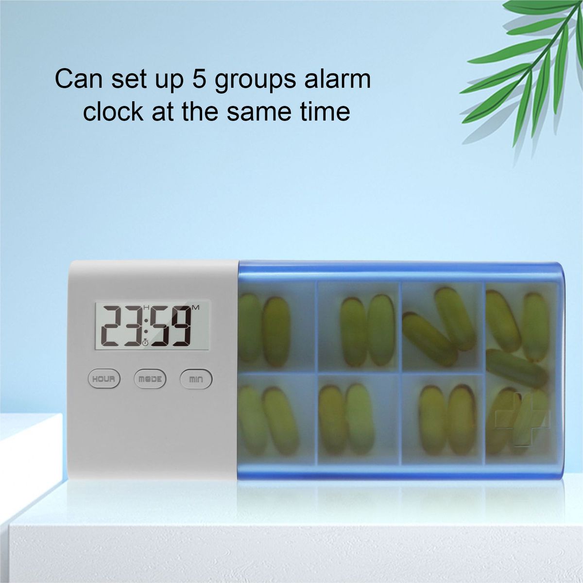 Dust-proof Separated Pill Organizer Pill Box Case Electronic