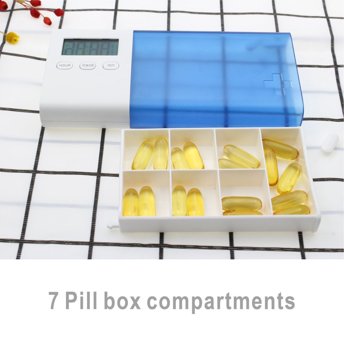 Dust-proof Separated Pill Organizer Pill Box Case Electronic