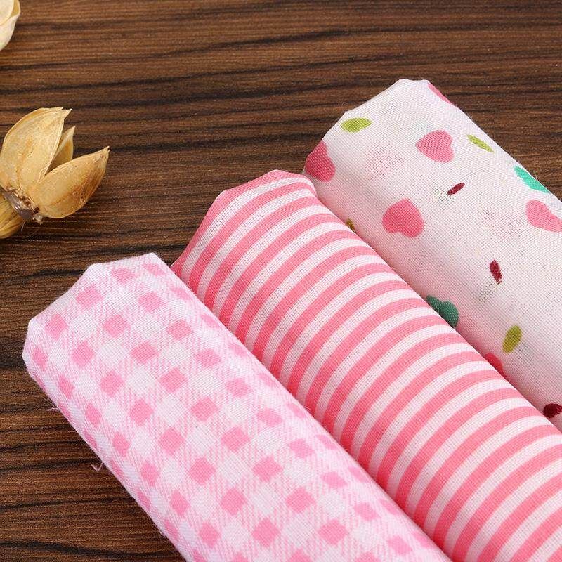 Hot 50*50CM 5PCS Sweet Pink Printed Cotton Fabric Telas Bundle DIY Patchwork Sewing Baby Toy Material Quilting Bedding Tecido