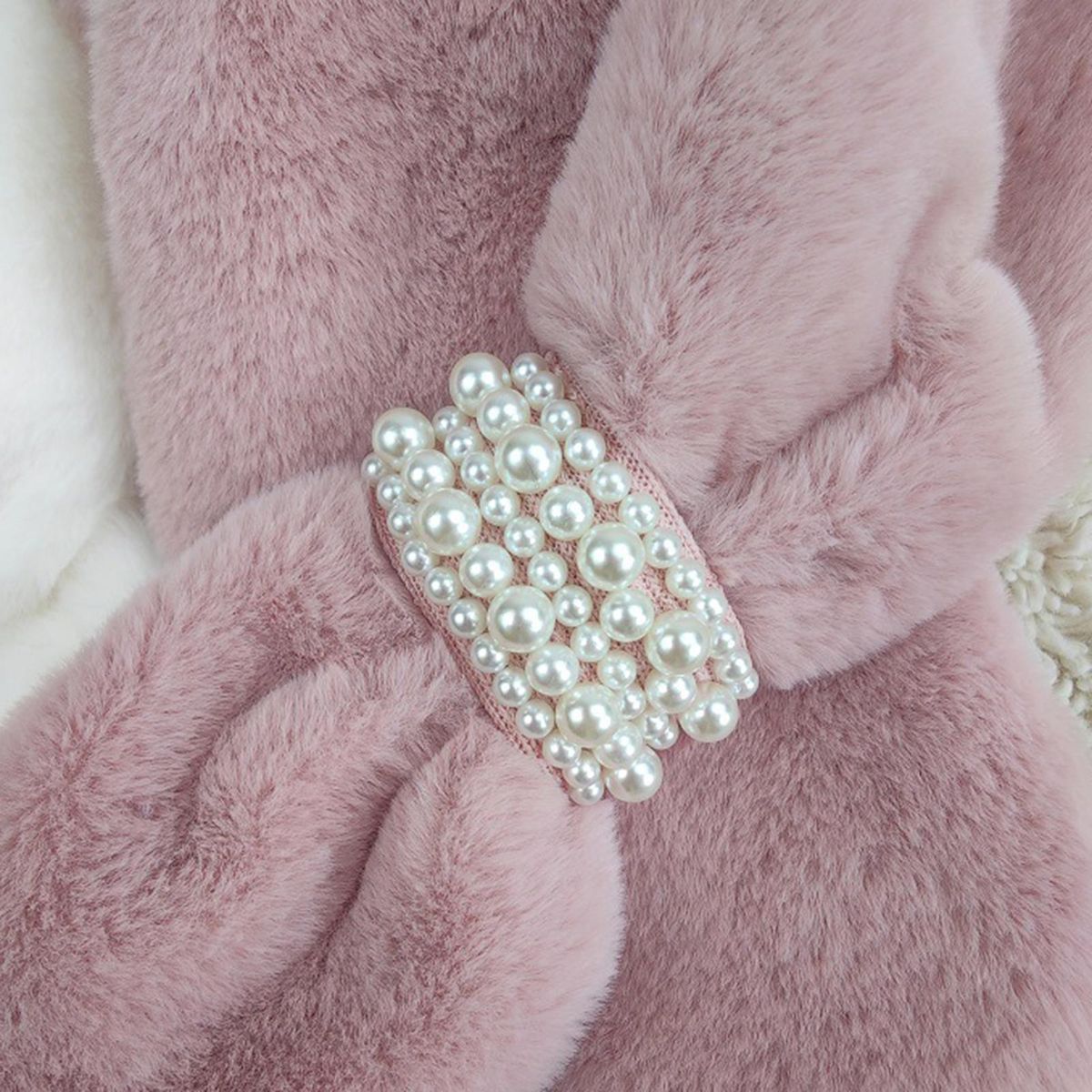 Cross Scarf Cold Winter Female Cross Scarf Pink