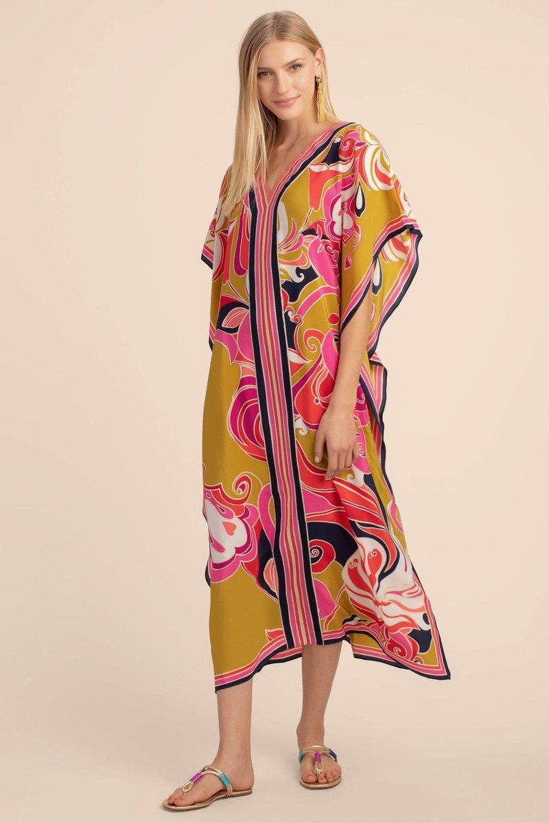 Polyester printed robe for vacation and leisure beach bikini outerwear in 19 colors