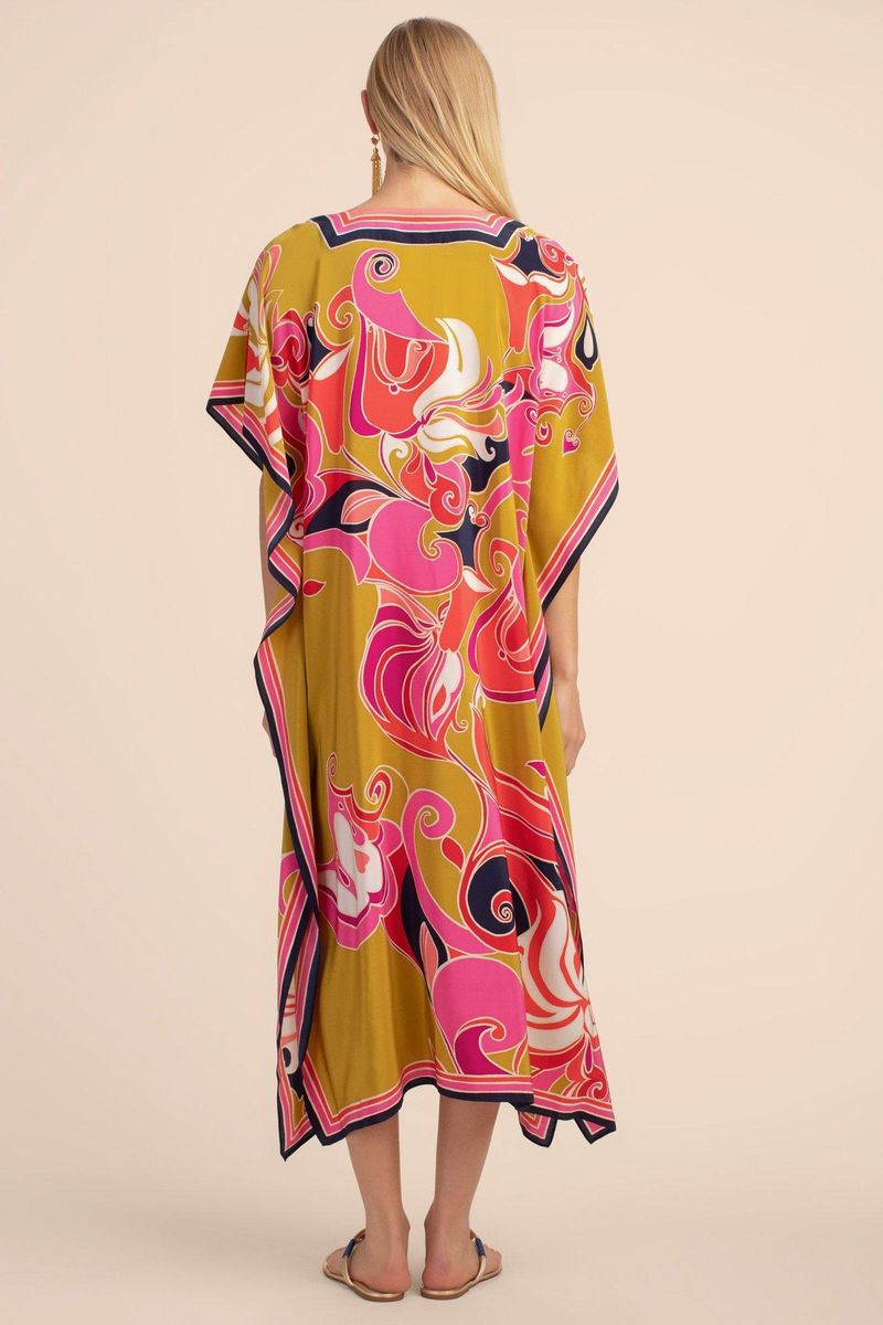 Polyester printed robe for vacation and leisure beach bikini outerwear in 19 colors