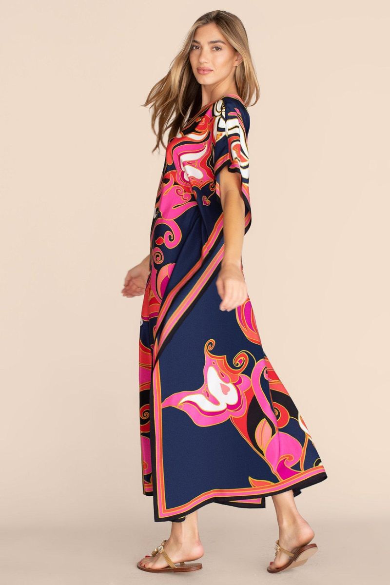 Polyester printed robe for vacation and leisure beach bikini outerwear in 19 colors