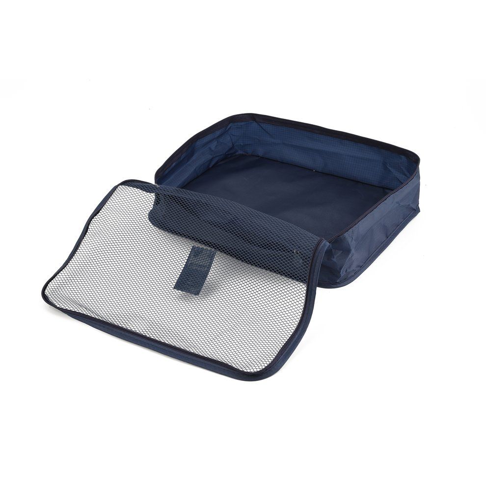6 P S/Set Square Travel Luggage Storage Bags  Lothes Organizer Pou H  Ase-dark Blue