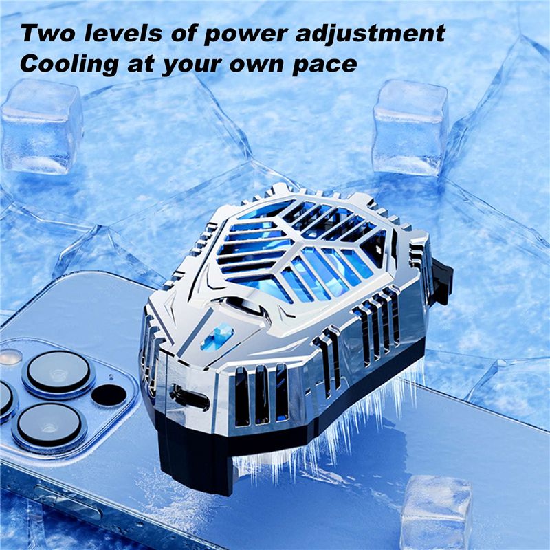 AL-07 Portable Mobile Phone Radiator Semiconductor Radiator Temperature Second Gear Adjustable Phone Cooler Black
